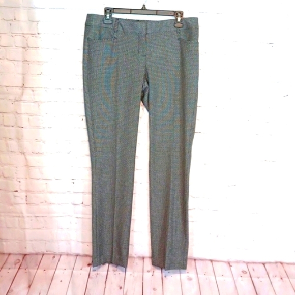 Express Pants - Express Woman's Casual Black & White Tweed Looking Casual Warm Pants Cuffed sz8